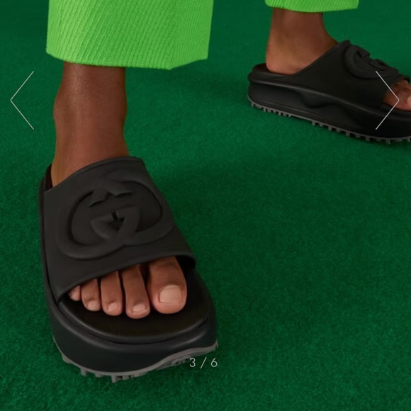 Interlocking G Gucci Slides On Feet Gucci Interlocking G Platform